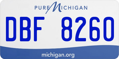 MI license plate DBF8260
