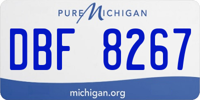 MI license plate DBF8267