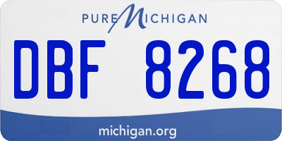 MI license plate DBF8268