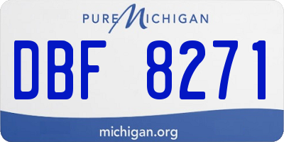 MI license plate DBF8271