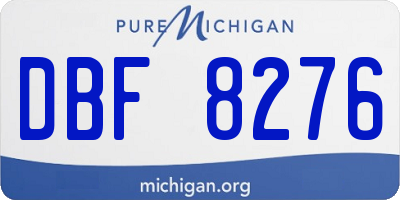 MI license plate DBF8276