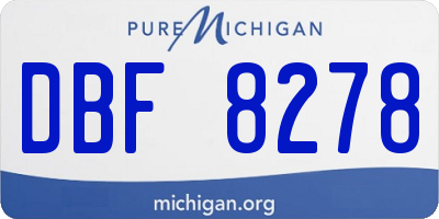 MI license plate DBF8278