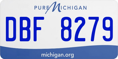 MI license plate DBF8279
