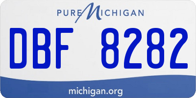 MI license plate DBF8282