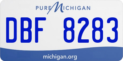MI license plate DBF8283