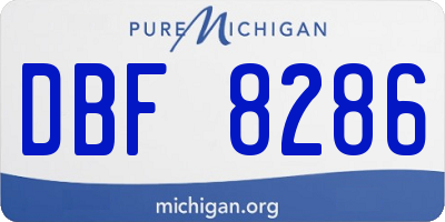 MI license plate DBF8286