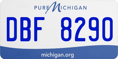 MI license plate DBF8290