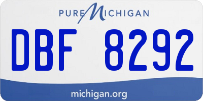 MI license plate DBF8292