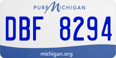 MI license plate DBF8294