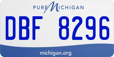 MI license plate DBF8296