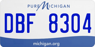 MI license plate DBF8304