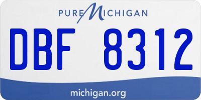 MI license plate DBF8312