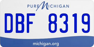 MI license plate DBF8319