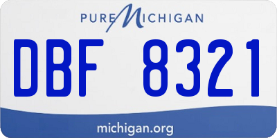 MI license plate DBF8321