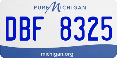MI license plate DBF8325