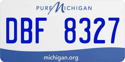 MI license plate DBF8327