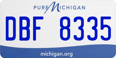 MI license plate DBF8335