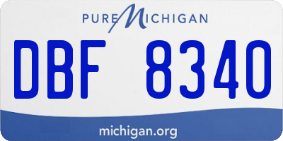 MI license plate DBF8340