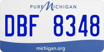 MI license plate DBF8348