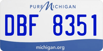MI license plate DBF8351