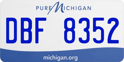 MI license plate DBF8352