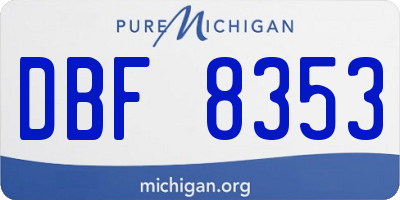MI license plate DBF8353