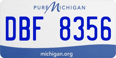 MI license plate DBF8356