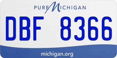 MI license plate DBF8366