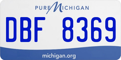 MI license plate DBF8369