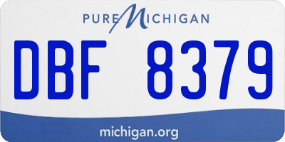MI license plate DBF8379