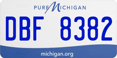 MI license plate DBF8382