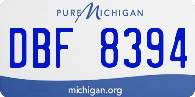 MI license plate DBF8394