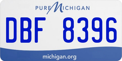 MI license plate DBF8396