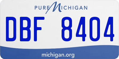 MI license plate DBF8404