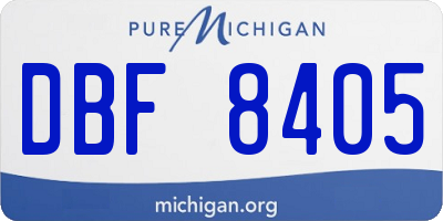 MI license plate DBF8405