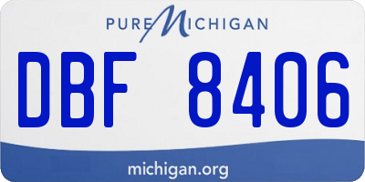 MI license plate DBF8406