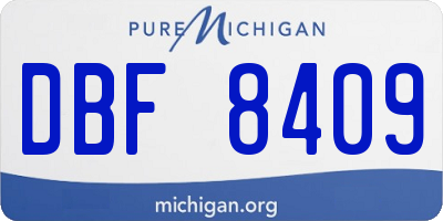 MI license plate DBF8409