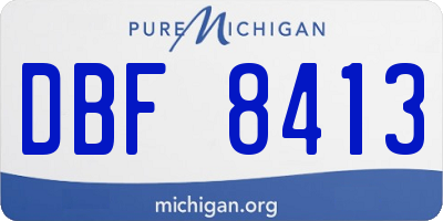 MI license plate DBF8413
