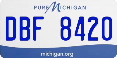 MI license plate DBF8420