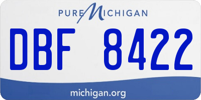 MI license plate DBF8422