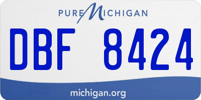 MI license plate DBF8424