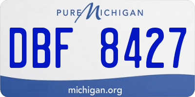 MI license plate DBF8427