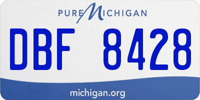 MI license plate DBF8428