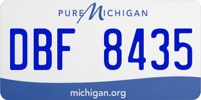 MI license plate DBF8435
