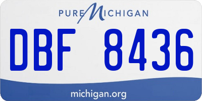 MI license plate DBF8436