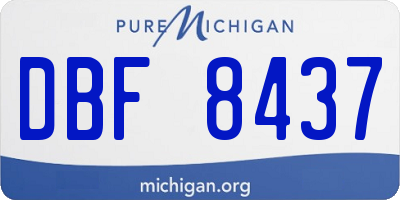 MI license plate DBF8437