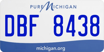 MI license plate DBF8438