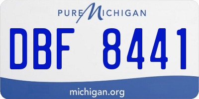 MI license plate DBF8441