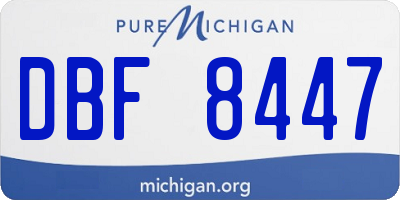 MI license plate DBF8447