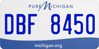 MI license plate DBF8450